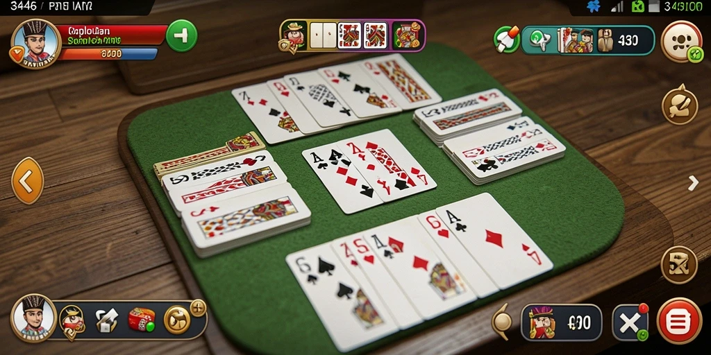 Screenshot gameplay Gaple yang mengasyikkan dengan teman-teman.