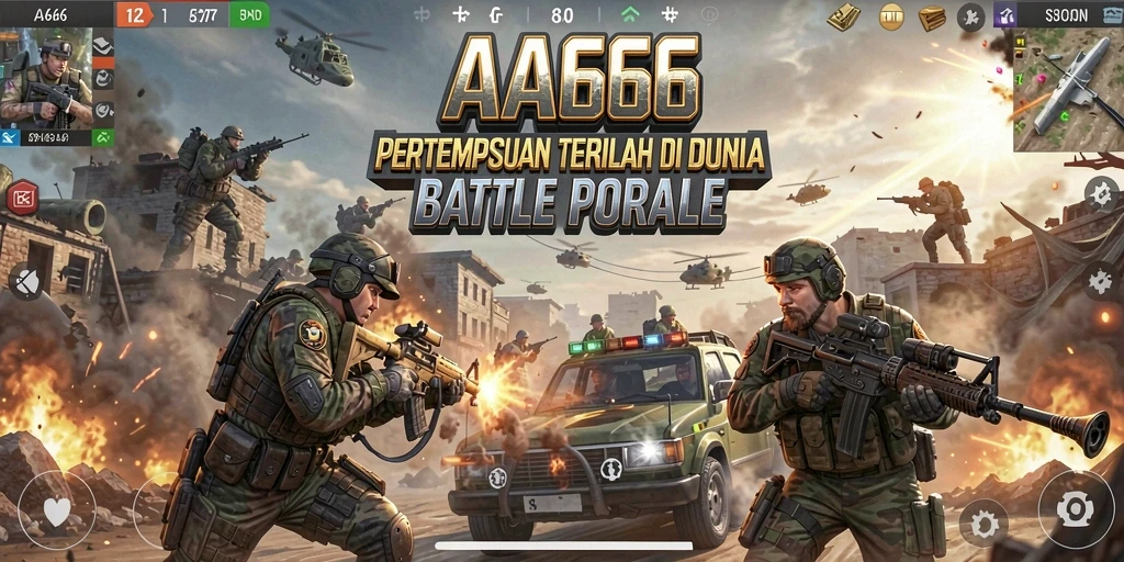 Tangkapan layar menunjukkan aksi mendebarkan dalam pertarungan Battle Royale.
