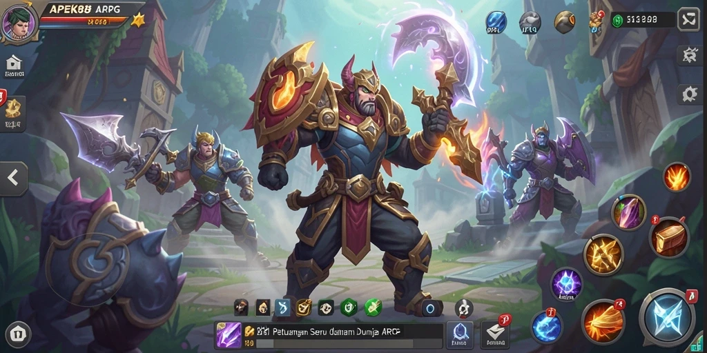 Screenshot gameplay APEK88 dengan aksi petualangan seru.