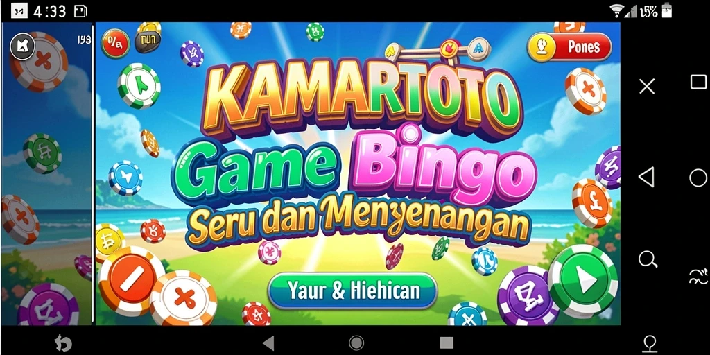Screenshot gameplay KAMARTOTO yang menampilkan keseruan bermain Bingo.