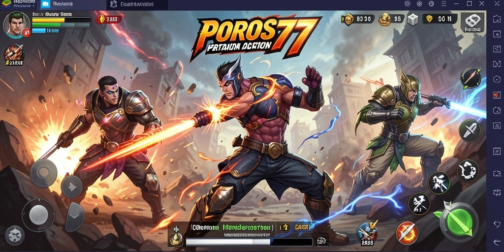 Tampilan gameplay POROS77 yang mendebarkan dan penuh aksi.