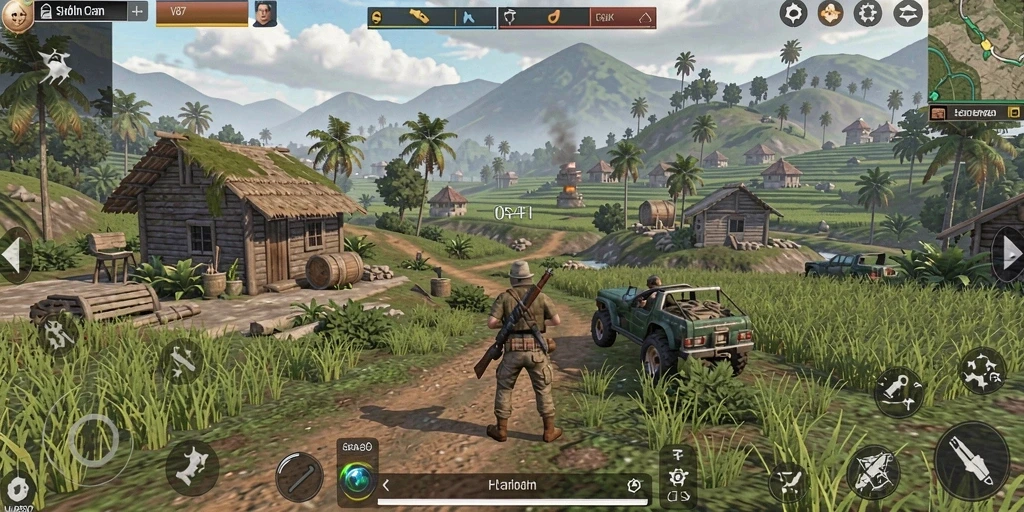 Tampilan gameplay seru dan mendebarkan di V87.