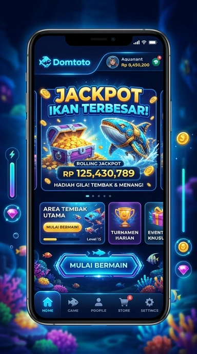 Tampilan antarmuka pengguna domtoto yang sederhana dan menarik.